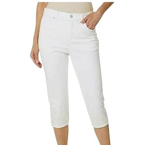 Gloria Vanderbilt Women's White Demin Capris